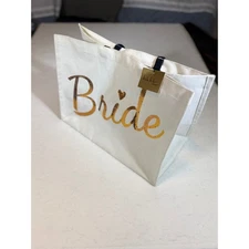 Nicole Miller Bride Sequin Heart Canvas Tote Bag Wedding Bridal Party Gift