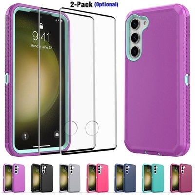 For Samsung Galaxy S23 Plus Case Heavy Duty Shockproof Hard Cover/Tempered Glass