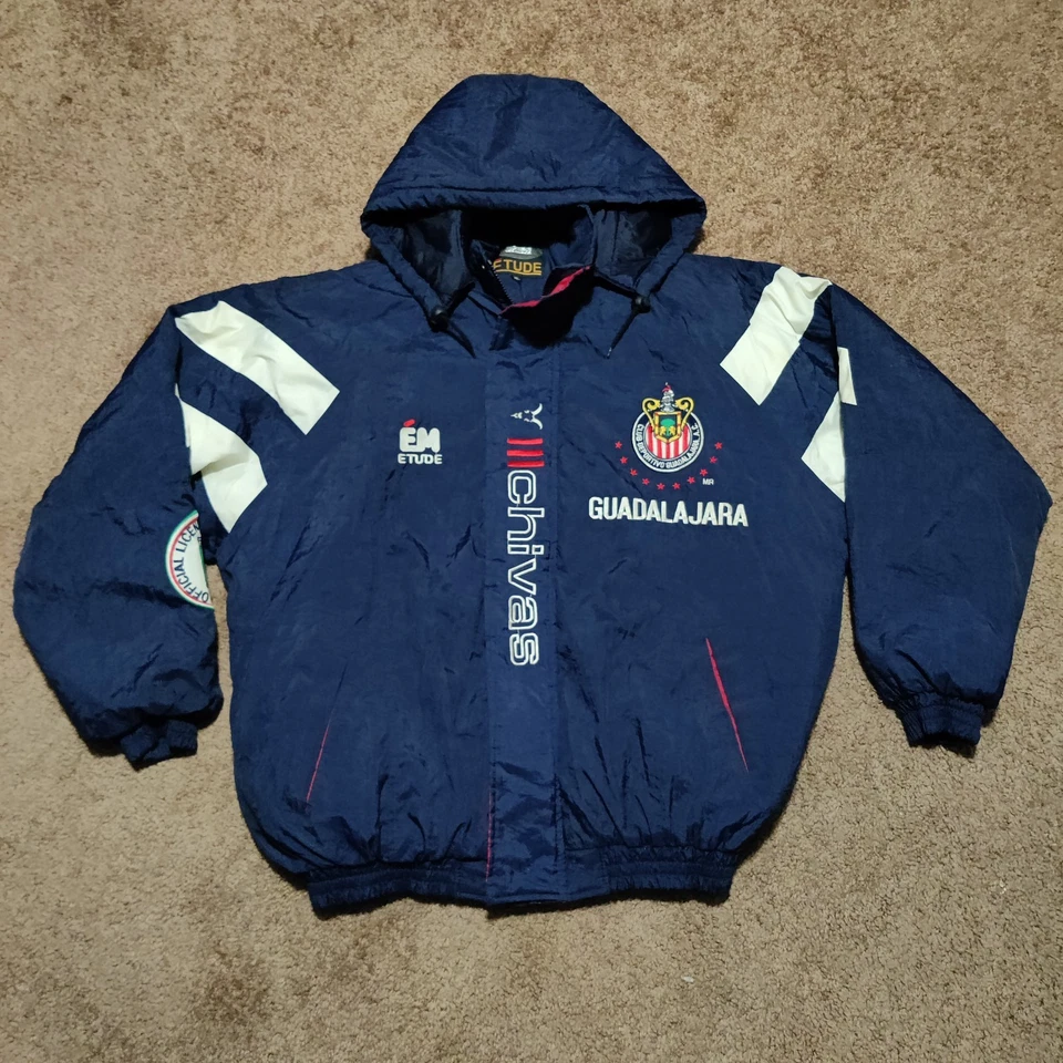 Chaqueta Abrigo Vintage Chivas Guadalajara Club Deportivo A.C. Hombre XL * Raro. * Foto 2 de 4
