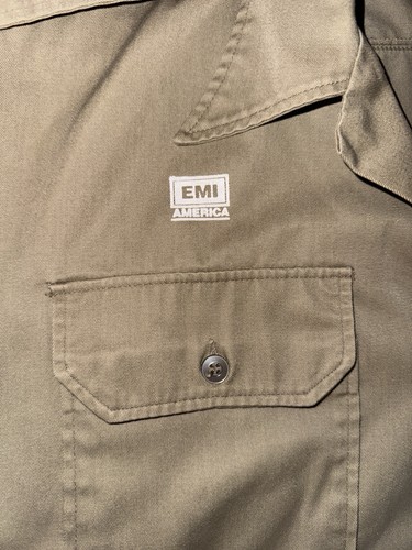REAL VINTAGE David Bowie Promo Let’s Dance Khaki Button Up shirt T-shirt - Picture 5 of 8