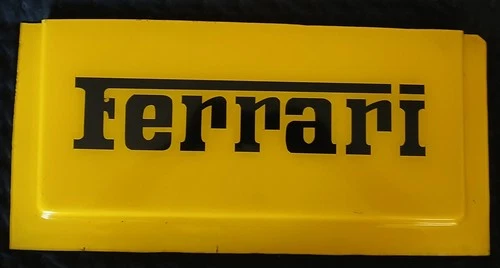 Vintage Ferrari Sign 23 1/4 X 11" Plastic Single-Sided