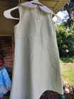 Bonnie Jean Girls Sz 5 Green White check Sleeveless Dress Collar With Pink Rose — photo 4