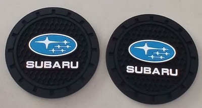 2x Subaru Cup Holder Coasters. Ascent BRZ Crosstrek Forester Impraza Legacy Outb