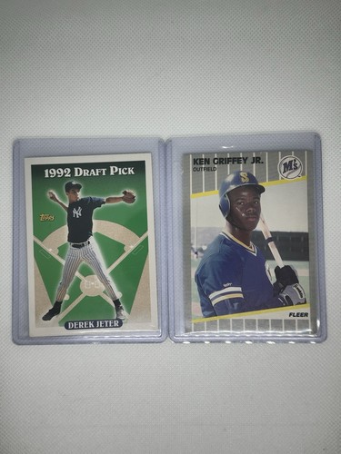 Fleer Ken Griffey Jr (RC) & Topps Derek Jeter (RC) - Picture 1 of 11