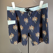 Rip Curl Swim Trunks Mens 36 Palms Print Board Shorts Bathing Suit Pool Surf