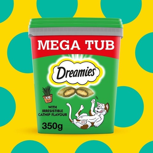 DREAMIES Cat Treats with Catnip Flavour 350g MegaTub ( 2 Pack ) - Picture 8 of 10