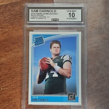 Panini Donruss Rated Rookie Sam Darnold #301 CSG 10 New York Jets Football
