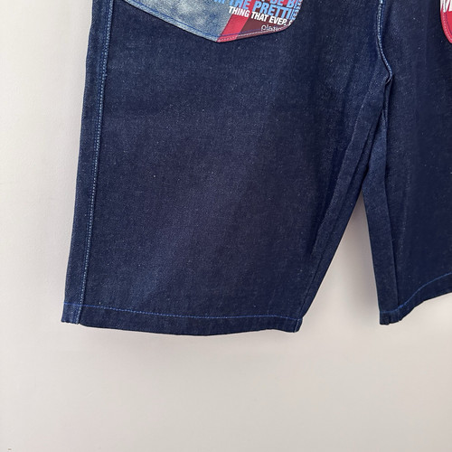 Vintage Y2K Platinum Fubu “Muhammad Ali” Baggy Denim Shorts - Graphic - Mens 36 - Picture 6 of 17