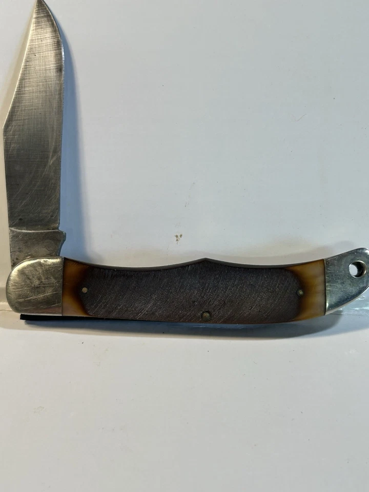 VINTAGE DISCONTINUED SCHRADE USA 125OT FOLDING HUNTER NO SHEATH USED LINER LOCK - Image 4 of 4