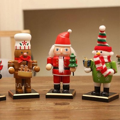 16 cm Nussknacker Puppe Kinder Spielzeug Weihnachtsschmuck Holz für Home Party