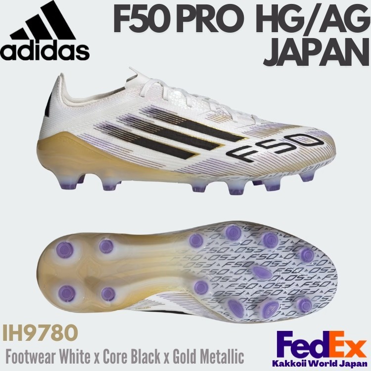 シューズ adidas F50 PRO HG/AG adidas Soccer Cleats F50 PRO HG/AG JAPAN Footwear White/Gold