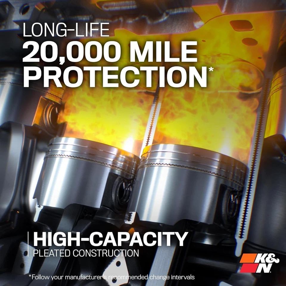 Filtro de aceite K&N Premium: protección del motor de 20.000 millas con tuerca de llave: Compa Foto 3 de 4