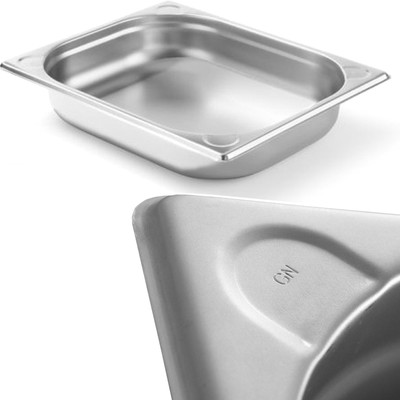 GN 1/2 Behälter, Stahl, Kitchen Line, Höhe 65 mm - Hendi 806326