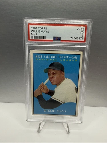 WILLIE MAYS 1961 Topps MVP #482 PSA 3 Very Good GIANTS