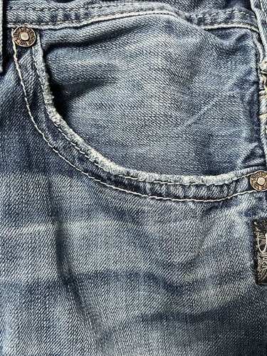 Silver Jeans Mens 32x30 Blue Gordie Straight Leg Medium Wash Denim Western - Picture 3 of 17