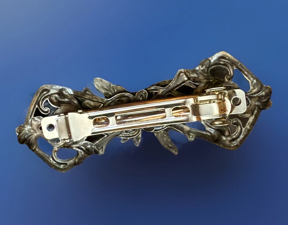 RARO DRAGÓN MOSCA VINTAGE PELO ESTERLINA ¡ASPECTO DE PASADOR! Foto 2 de 4