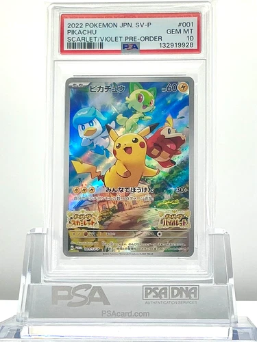 PSA 10 Pikachu 001/SV-P Scarlet & Violet - Pokemon Card Japanese 2022 Promo