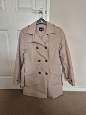 Musto Women's Beige Double Breasted Trench Coat - Size 12