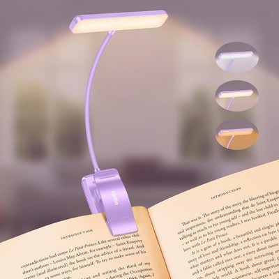 USB Leseleuchte LED Klemmleuchte Buchklammer 19 LED 3 Farben dimmbar Buch lesen