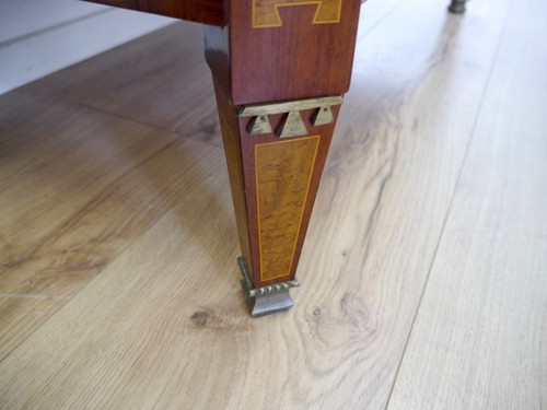 Klassizismus Biedermeier Kommode mit Bronze Beschlägen und Marmorplatte um 1950 - Bild 6 von 24