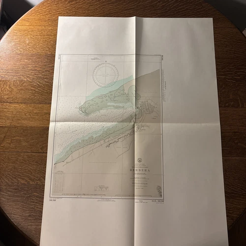 1967 Africa East Coast gulf of Aden British Saleliland Berbera nautical chart