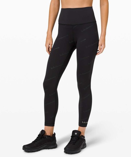 Lululemon Wunder Train Crop Leggings 25", Black Special Edition Emboss, Size 4