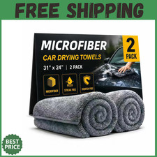 2 Pack Professional Large Microfiber Car Drying Towels (31" x 24"), Scratch Free