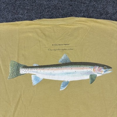 Patagonia World Trout T Shirt Mens XL Green Steelhead Short Sleeve