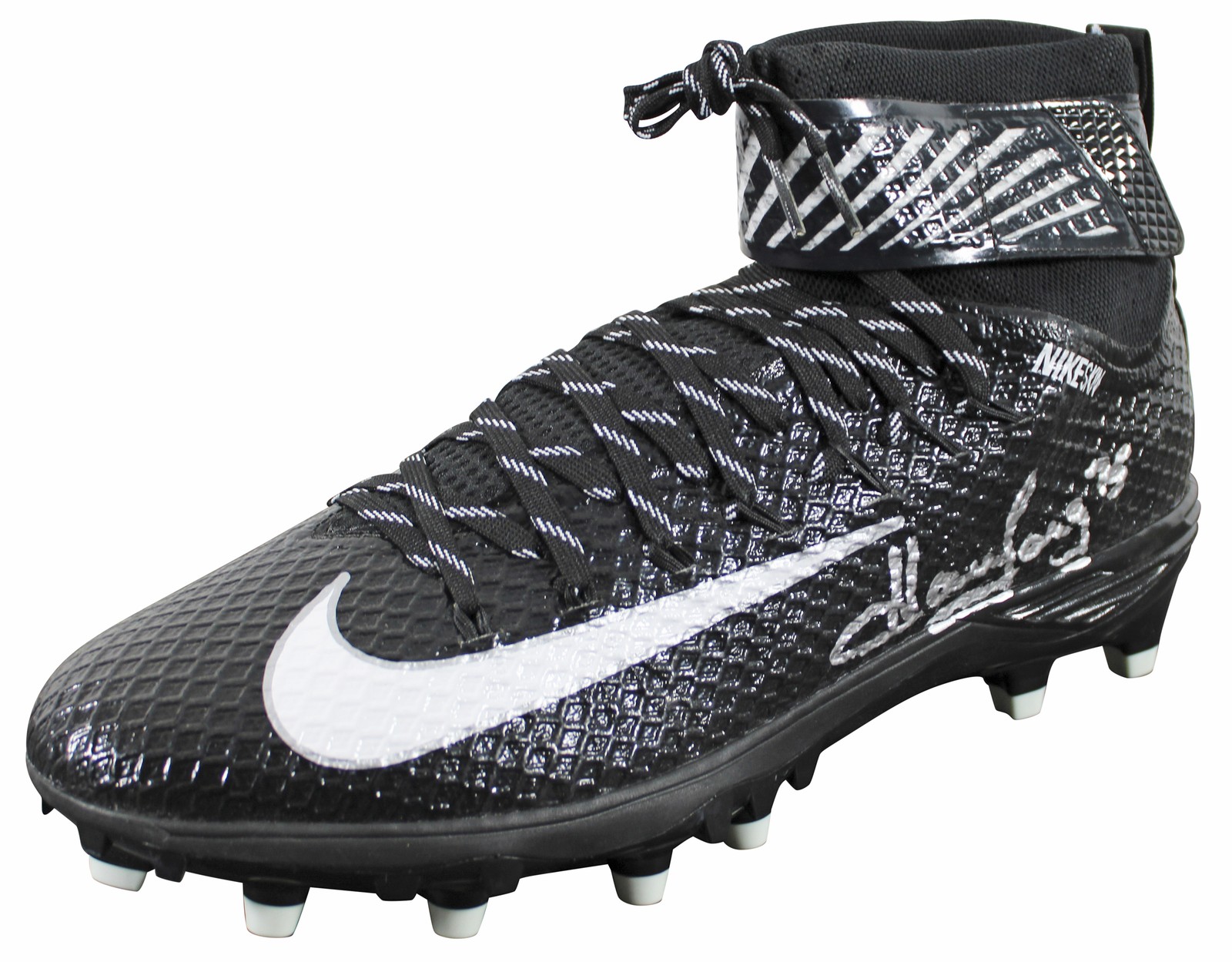Howie Long Autographed Signed Oakland Raiders Raiders Black Nike Lunarbeast Football Left Cleat BAS Witness 