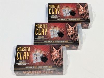 Lot of 3 Monster Clay Essential Tool Sets, Ideal for High End Sculpting