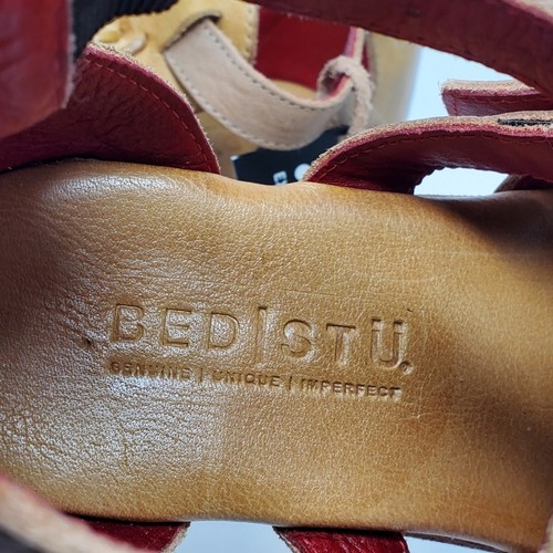 Bed Stu Ada Cage Platform leather distressed sandal Size 8 - No Box - Picture 4 of 16