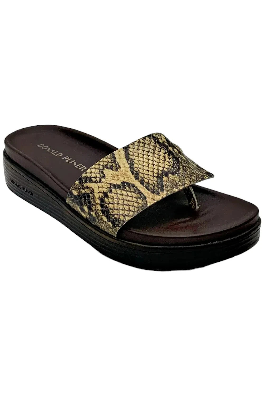 Donald Pliner Women's Fifi Python Print Slip-On Sanal Natural