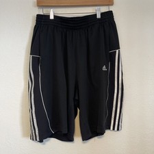 Adidas Men  s Active 3 Stripe Drawstring Shorts with Pockets Size Large