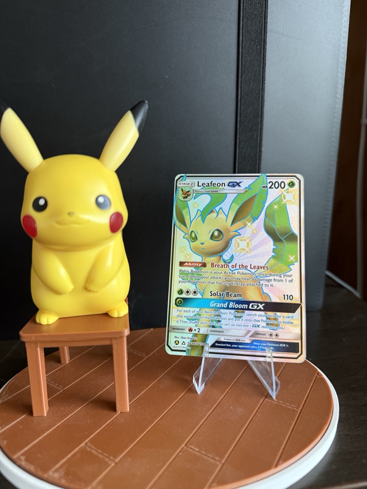 Leafeon GX Shiny Holo Rare Hidden Fates: Shiny SV46/SV94 Grass Holo Pokemon NM