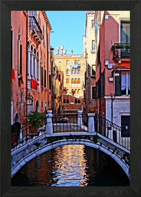Buntes Venedig gerahmtes Wandbild Poster Leinwanddruck Bild