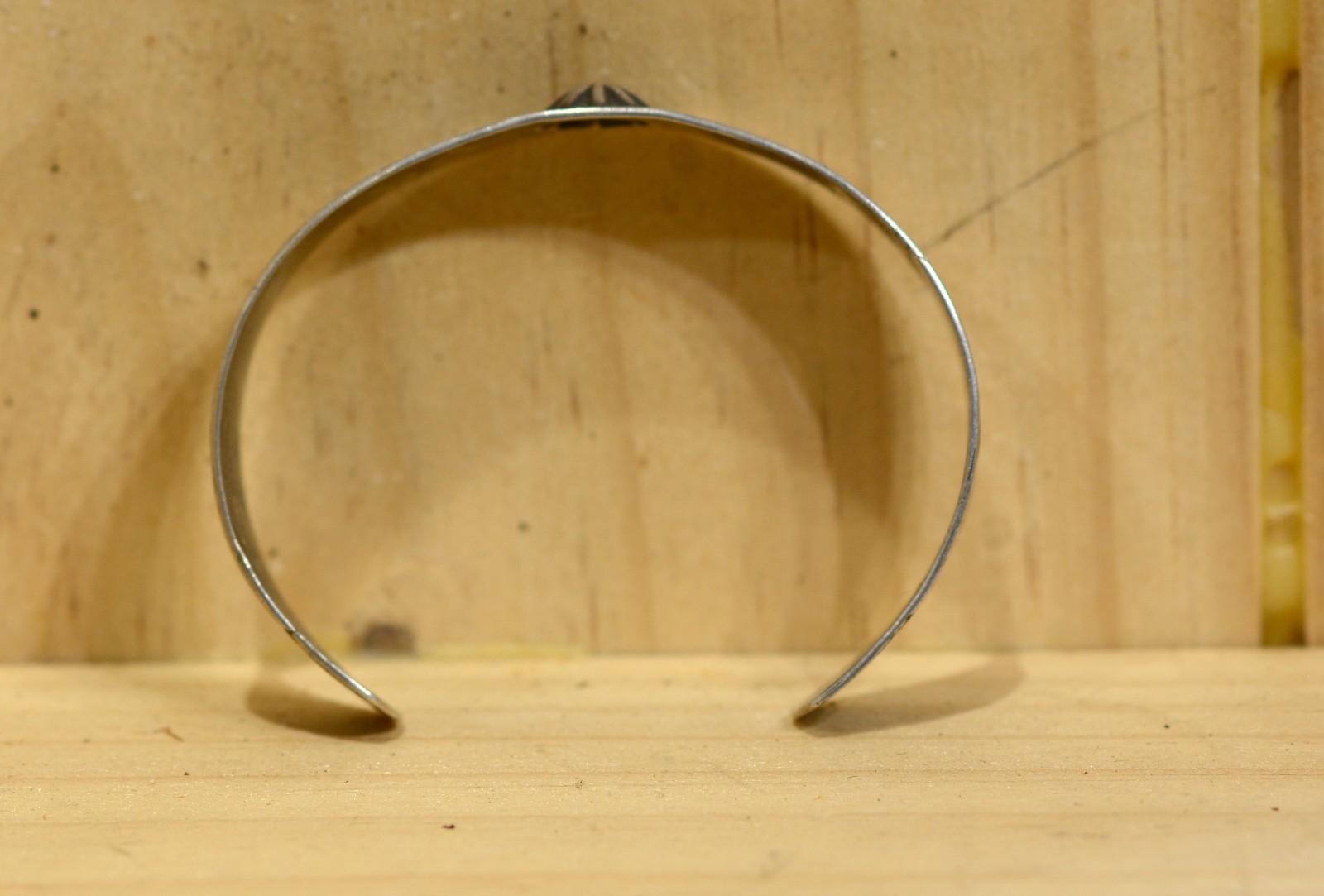 Native American Silver Cuff Small Rolling Logs  T… - image 9