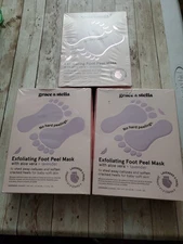 3. Grace & Stella Dr. Pedicure Foot Peeling Mask 4 Pairs Lavender ( 12 Pairs)