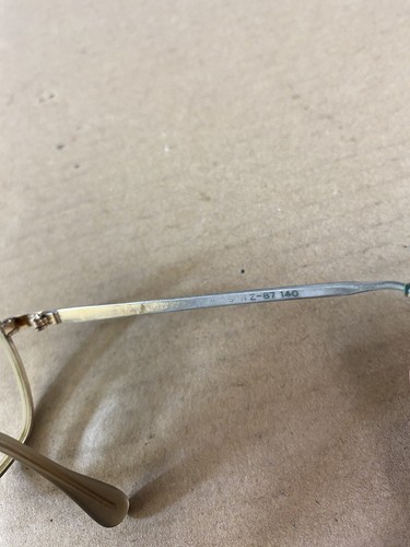 Vintage 70s 80s Hudson Round Oval Eyeglass/Sunglass Frames Z-87 140 Gold Grandma - Picture 9 of 10
