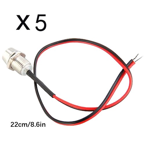Car Boat 12V 8mm LED Indicator Light Pilot Dash Dashboard Panel Warning Lamp A - Picture 3 of 10