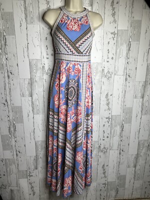 chinese dress ladies Emelia Floral Print Maxi Dress in Pink main image 0