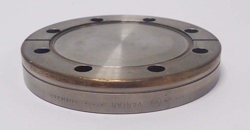 VARIAN 4.5" CONFLAT FLANGE (BLANK) 8 BOLT HOLES - Picture 3 of 12