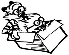 Calvin and Hobbes Box Vinyl Decal Car Truck Window Sticker Laptop Bumper Mac 4"