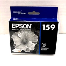 Epson 159 Matte Black Ink Cartridge T1598 T159820 Genuine EXP: 12/2025 - NEW!