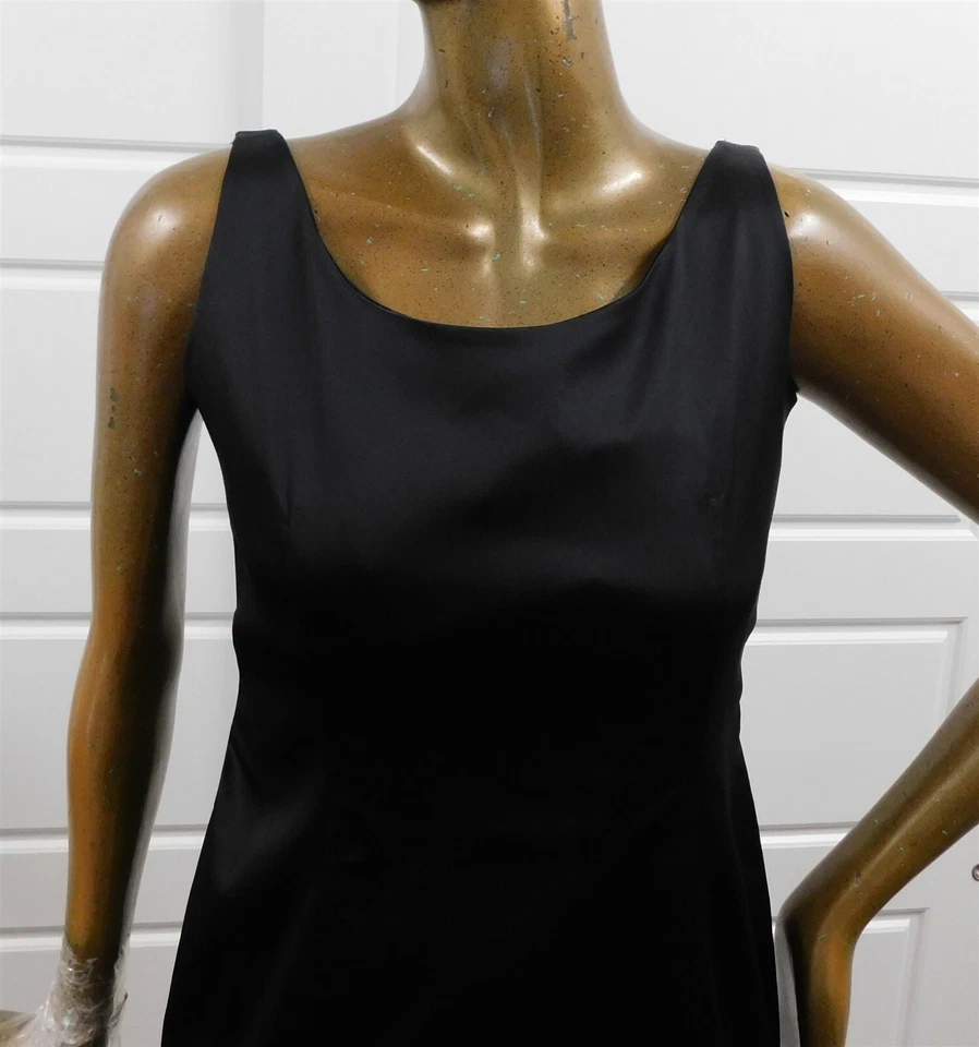 Armani Collezioni Italy Black Tessuto Stretch Sleeveless Dress sz 10 - Image 2 of 4
