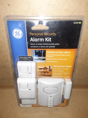 GE Personal Security Alarm Kit 51107 For Windows or Door Alarm (New/Sealed)