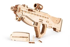 Wood Trick Gun Toy Assault Rifle USG-2 Model Guns 3D Wooden Puzzle 