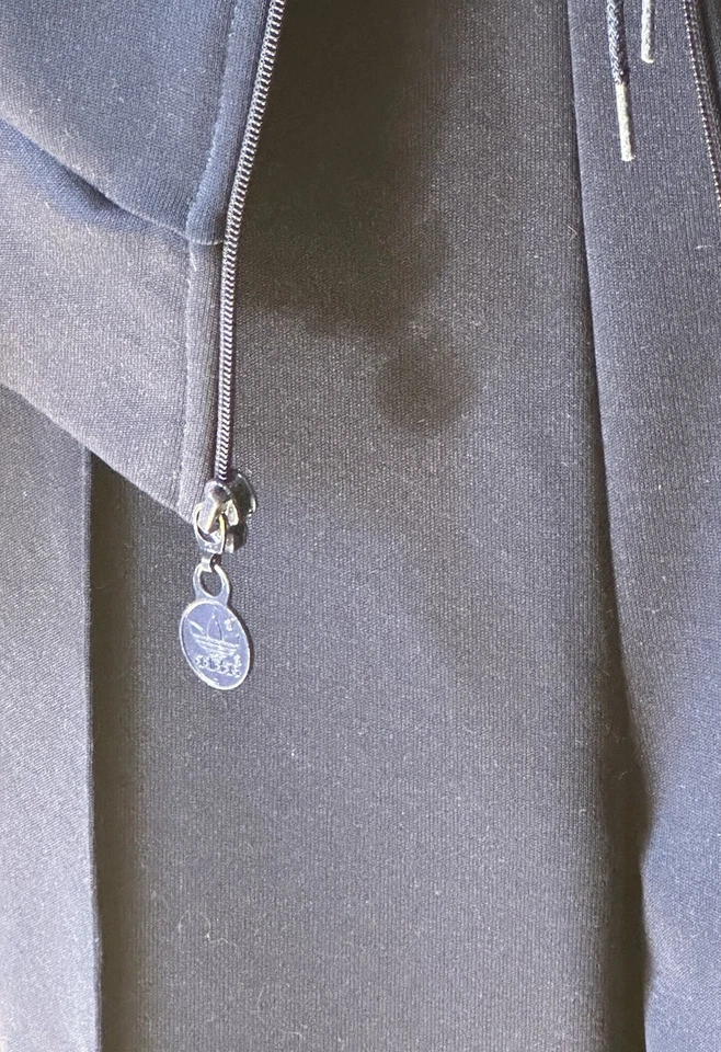 Conjunto de chándal clásico Adidas vintage raro a juego chaqueta y pantalones grandes azul marino Foto 4 de 4