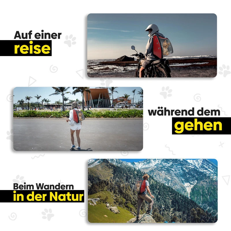 EVE Textile® Haustierrucksack Tragetasche Hunderucksack Katzenrucksack Klein - Bild 4 von 4