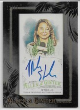 MICHELE STEELE 2016 TOPPS ALLEN GINTER BLACK MINI FRAMED ON-CARD AUTO /25 MG