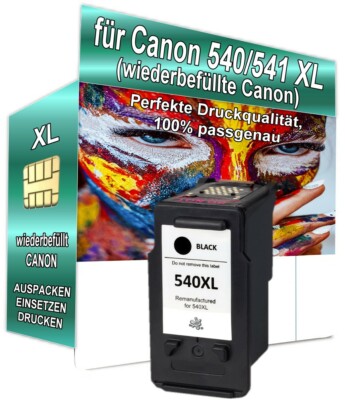 1x Druckerpatrone für Canon PG 540 XL Pixma MG3550 MG3600 MG3650 MG4250 Black